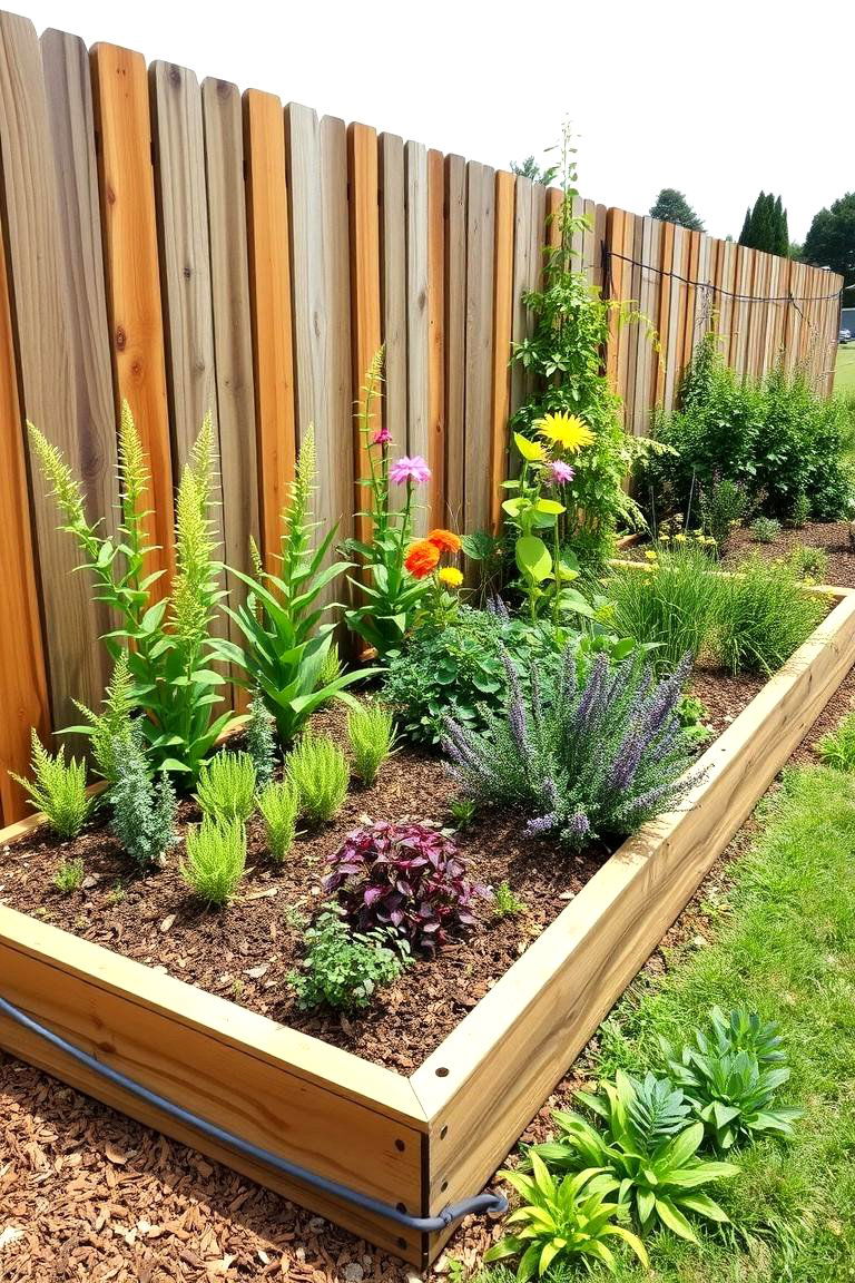 Native Plant Beds for Low Maintenance Beauty - 25 Raised Garden Bed Along Fence Ideas