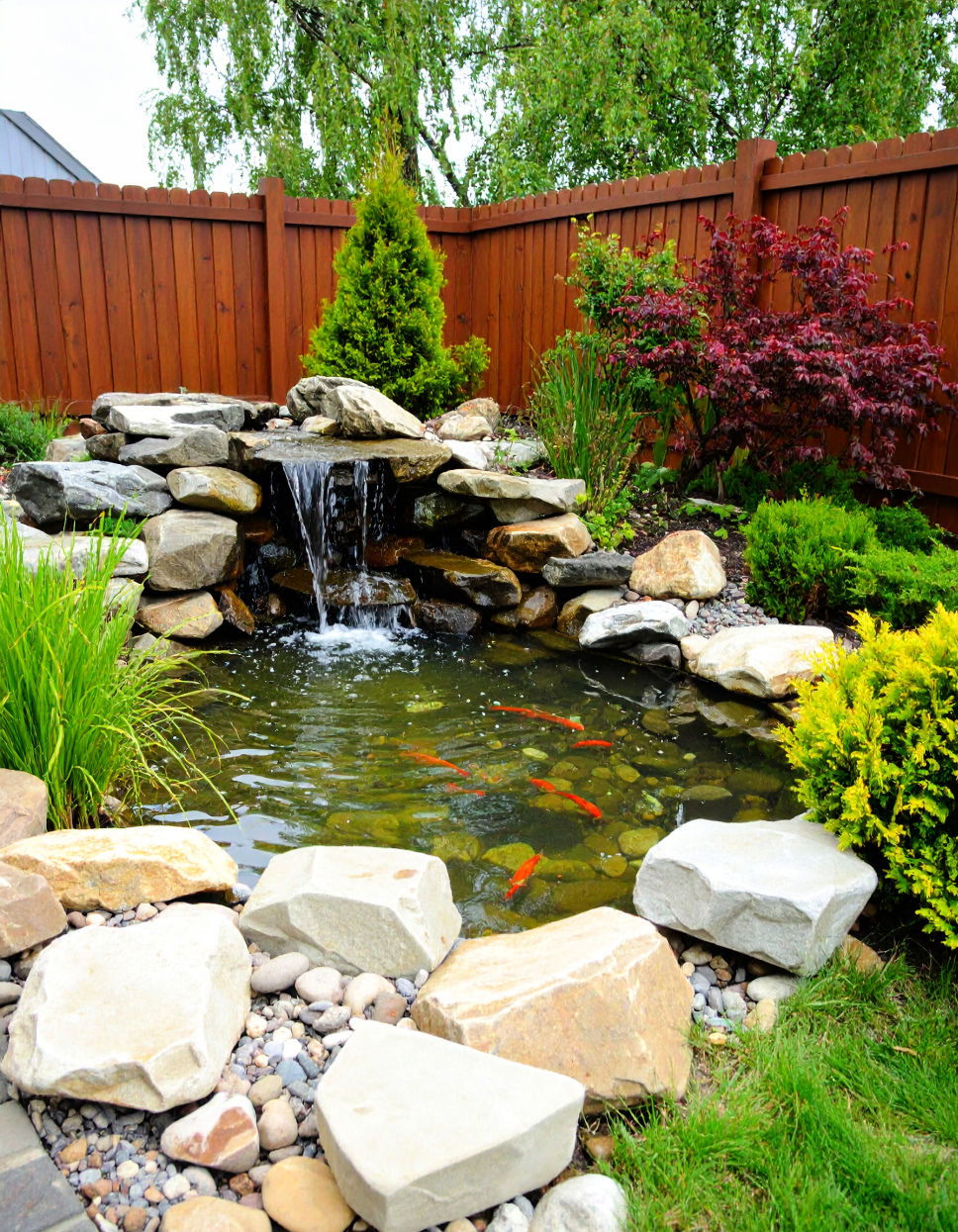 Natural Rock Fish Pond