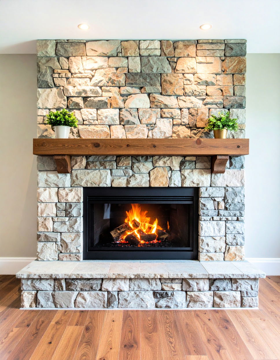 Natural Stone Fireplace