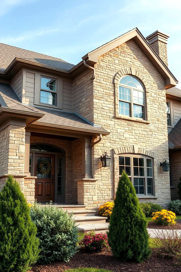 Natural Stone Siding for Timeless Beauty - 25 Exterior House Siding Ideas