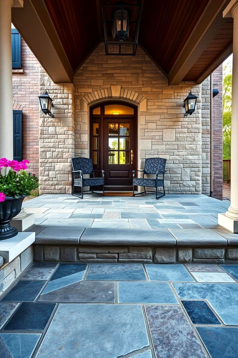 Natural Stone for Timeless Beauty and Earthy Appeal - 25 Porch Flooring Options