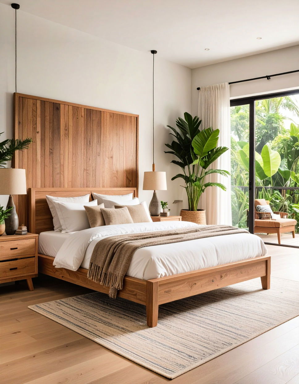 Natural Wood Elements for Warmth and Texture Tropical Bedroom Ideas