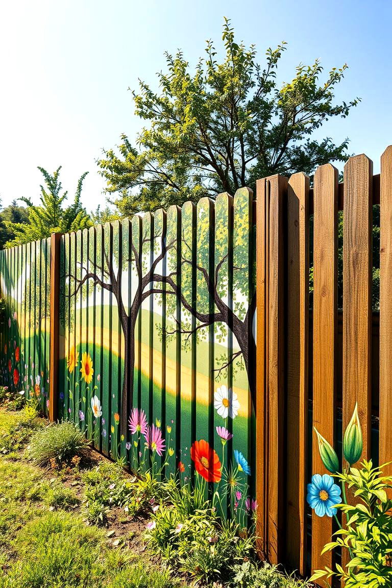 Nature Inspired Murals for a Creative Statement - 25 Fence Painting Ideas