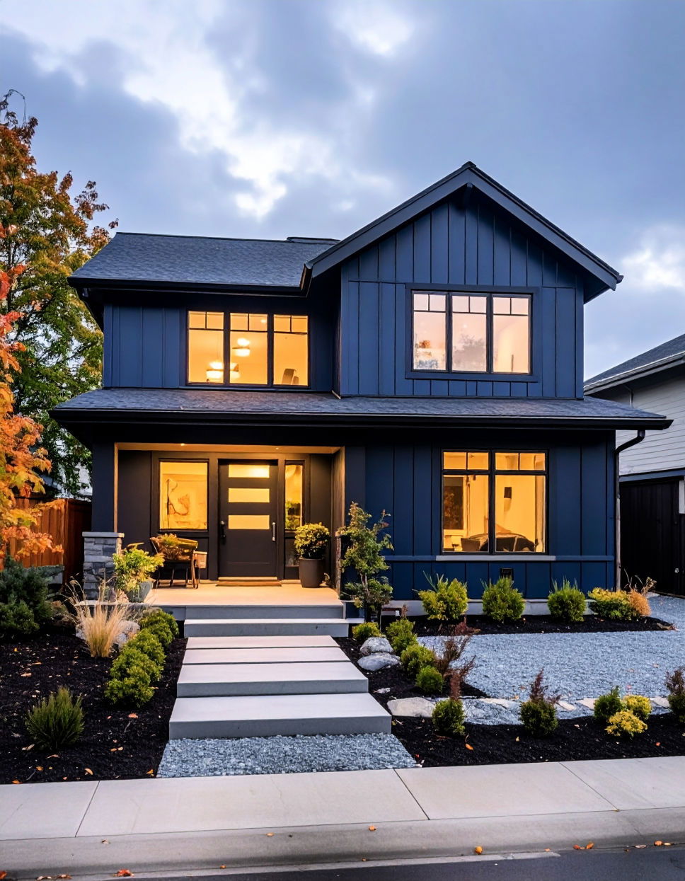 Navy Blue and Charcoal Gray