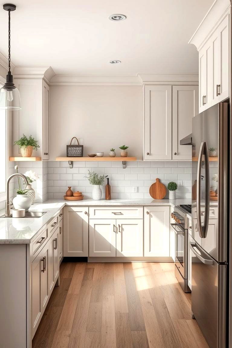 Neutral Color Palette - 25 Transitional Kitchen Ideas