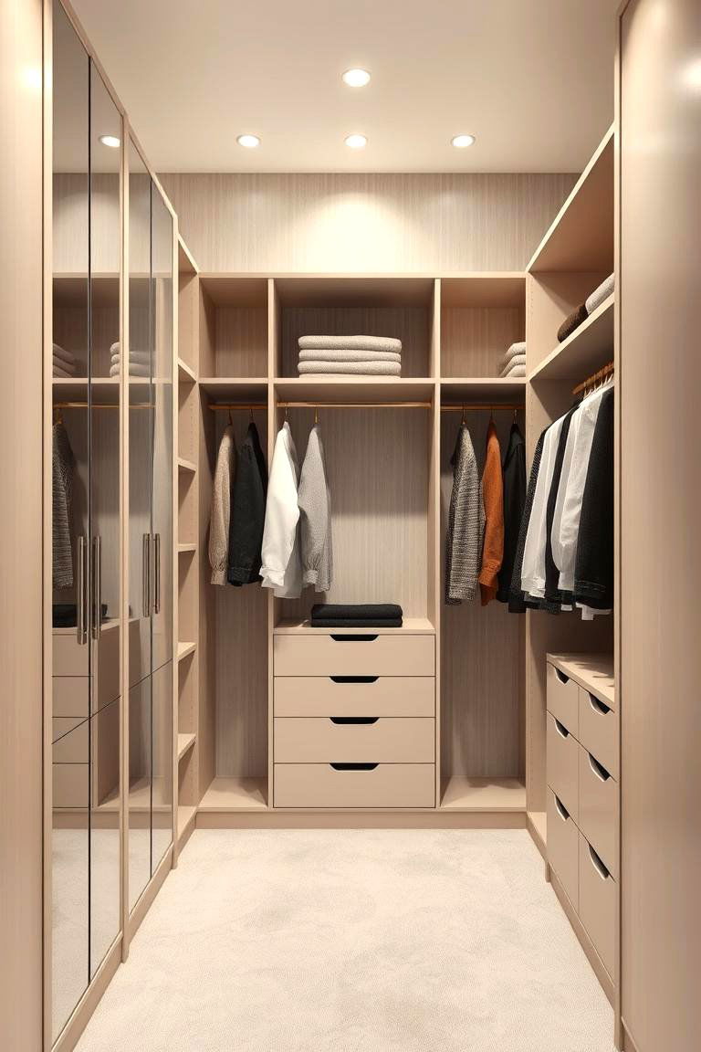 Neutral Tones for a Sleek Clean Look - 25 Closet Wallpaper Ideas