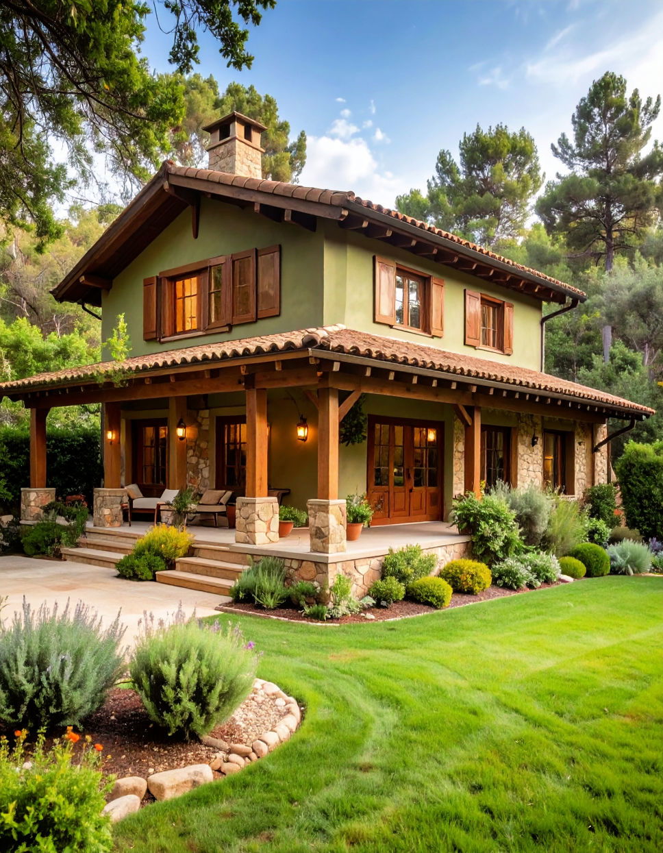 Olive Green for a Rustic Earthy Vibe