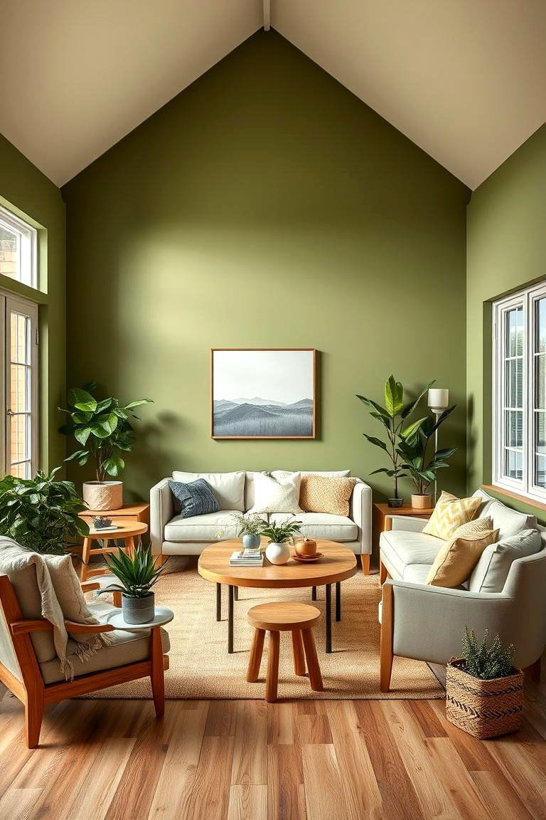 Olive Green - 25 Calming Paint Colors