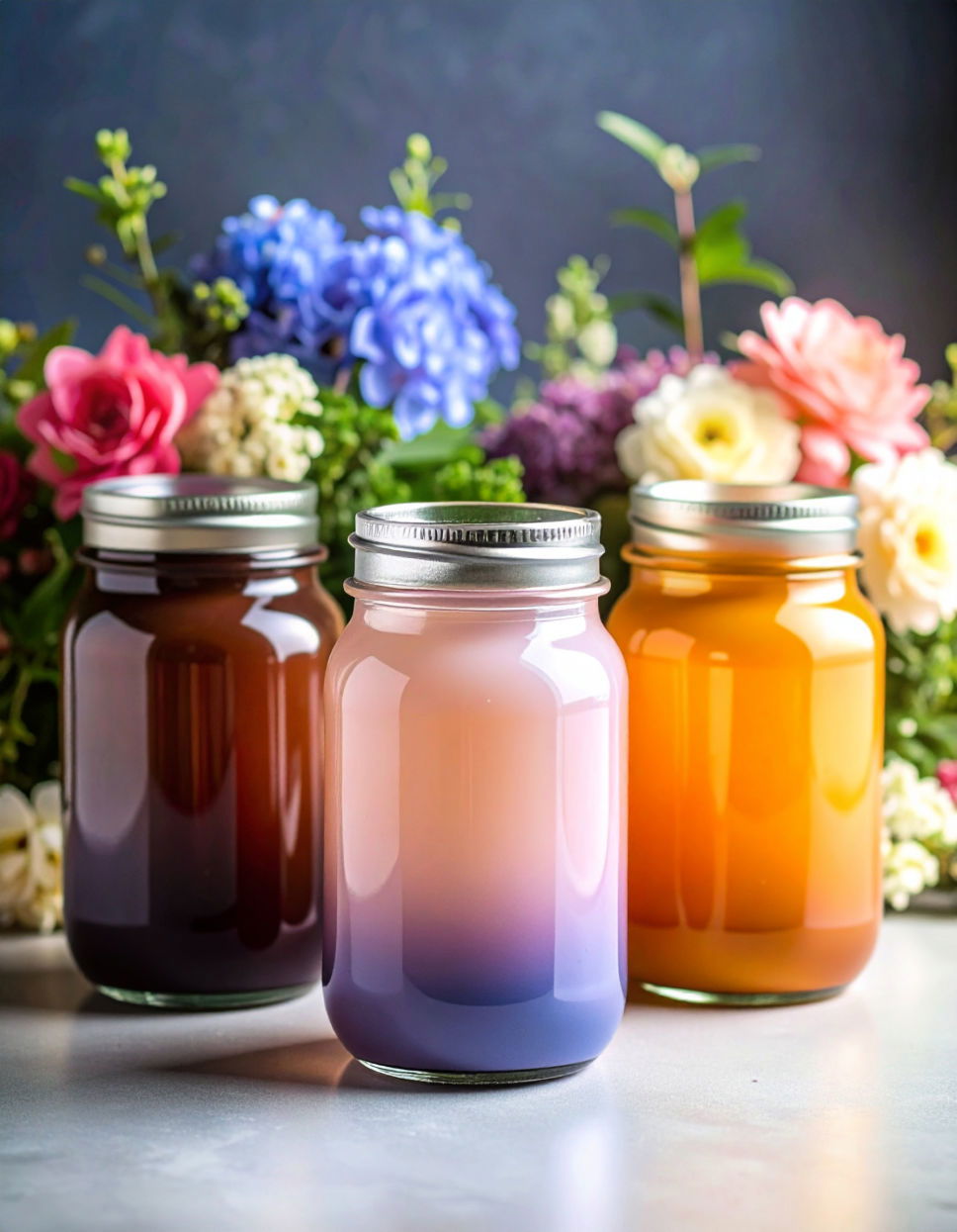 Ombre Painted Mason Jar Vases