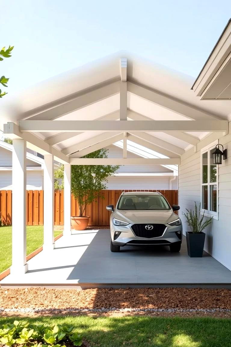 Open Air Sheltered Design - 25 Car Porch Design Ideas
