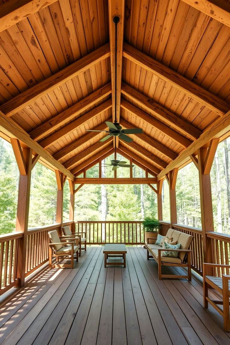 Open Beam Ceiling for a Rustic Touch - 25 Covered Deck Ideas