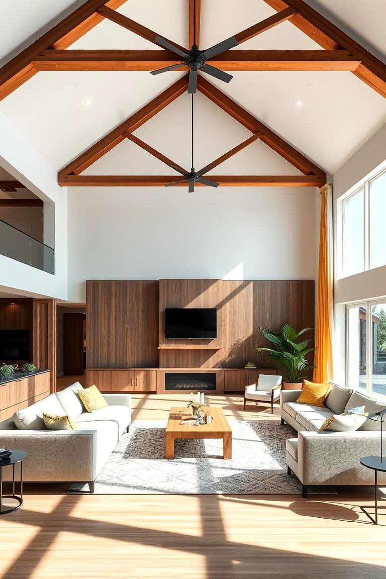 Open Concept Layouts with Vaulted Ceilings - 25 Vaulted Ceiling With Beams