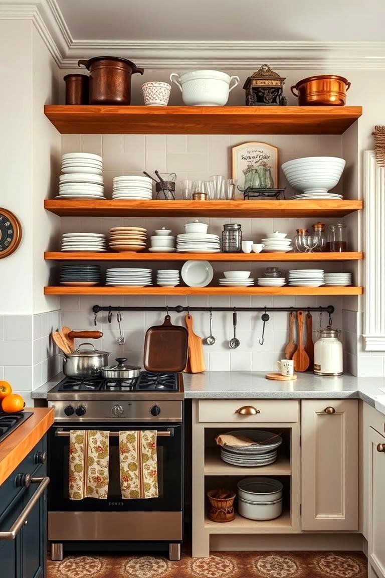 Open Shelving - 25 Traditional Kitchen Ideas