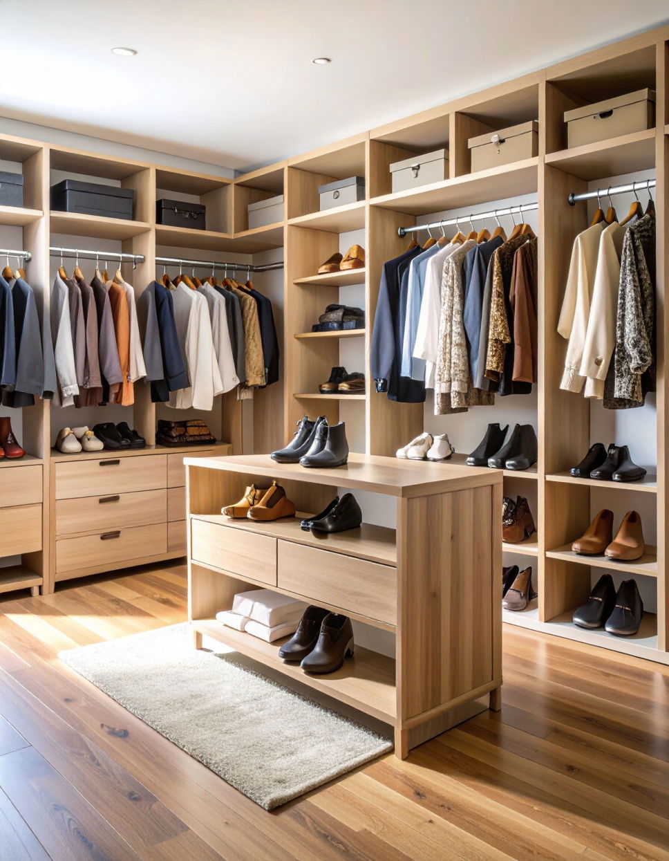 Open Shelving Closet Island