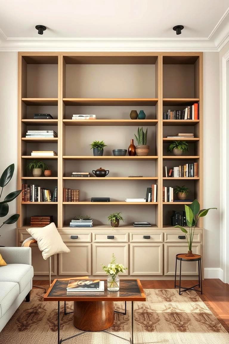 Open Shelving for a More Casual Airy Feel - 25 Floor to Ceiling Cabinets Ideas