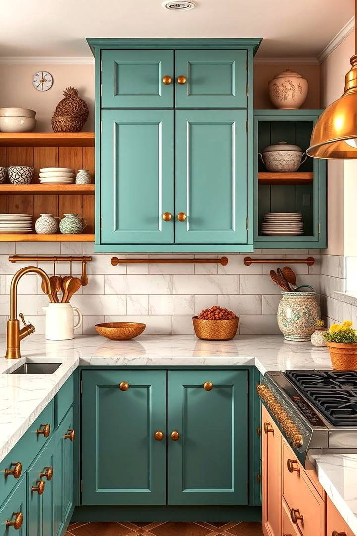 Opt for Brass or Copper Fixtures - 25 Vintage Kitchen Ideas