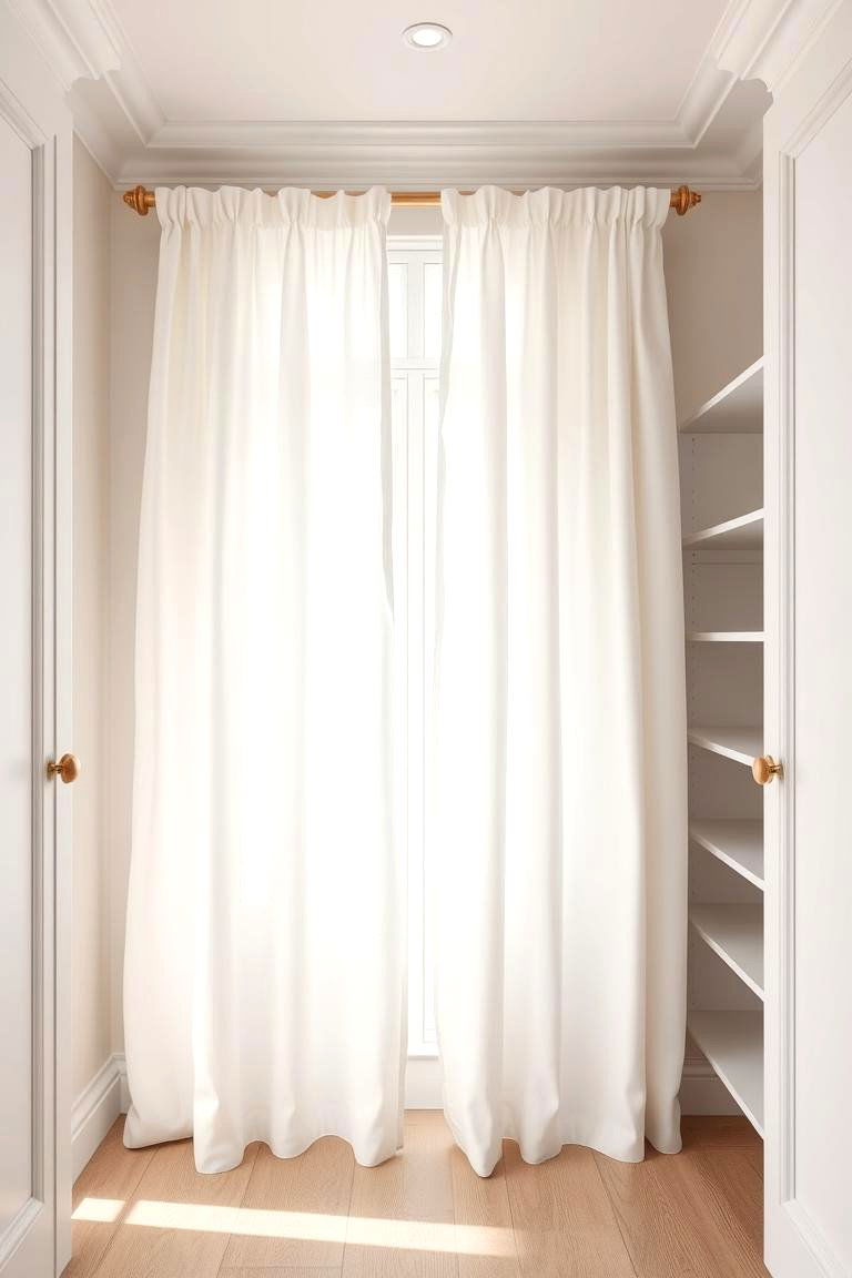 Opt for Classic White Curtains for a Timeless Look - 25 closet curtain ideas