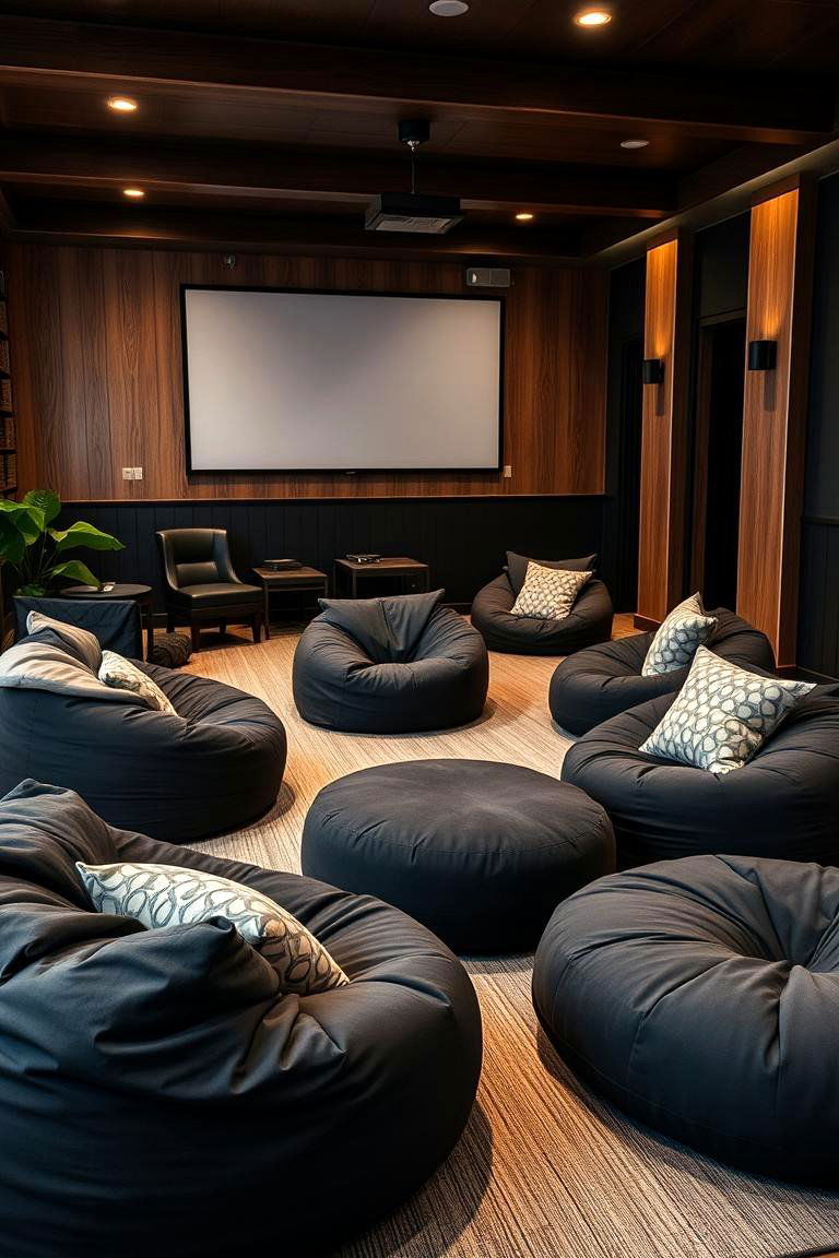 Opt for Comfortable Lounge Seating Options - 25 Media Room Ideas