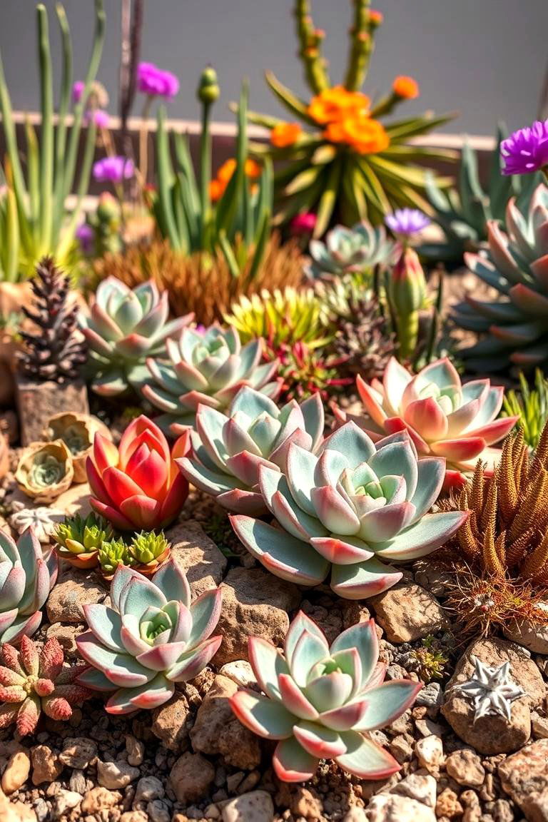 Opt for Drought Tolerant Succulents - 25 Low Maintenance Backyard Landscaping Ideas
