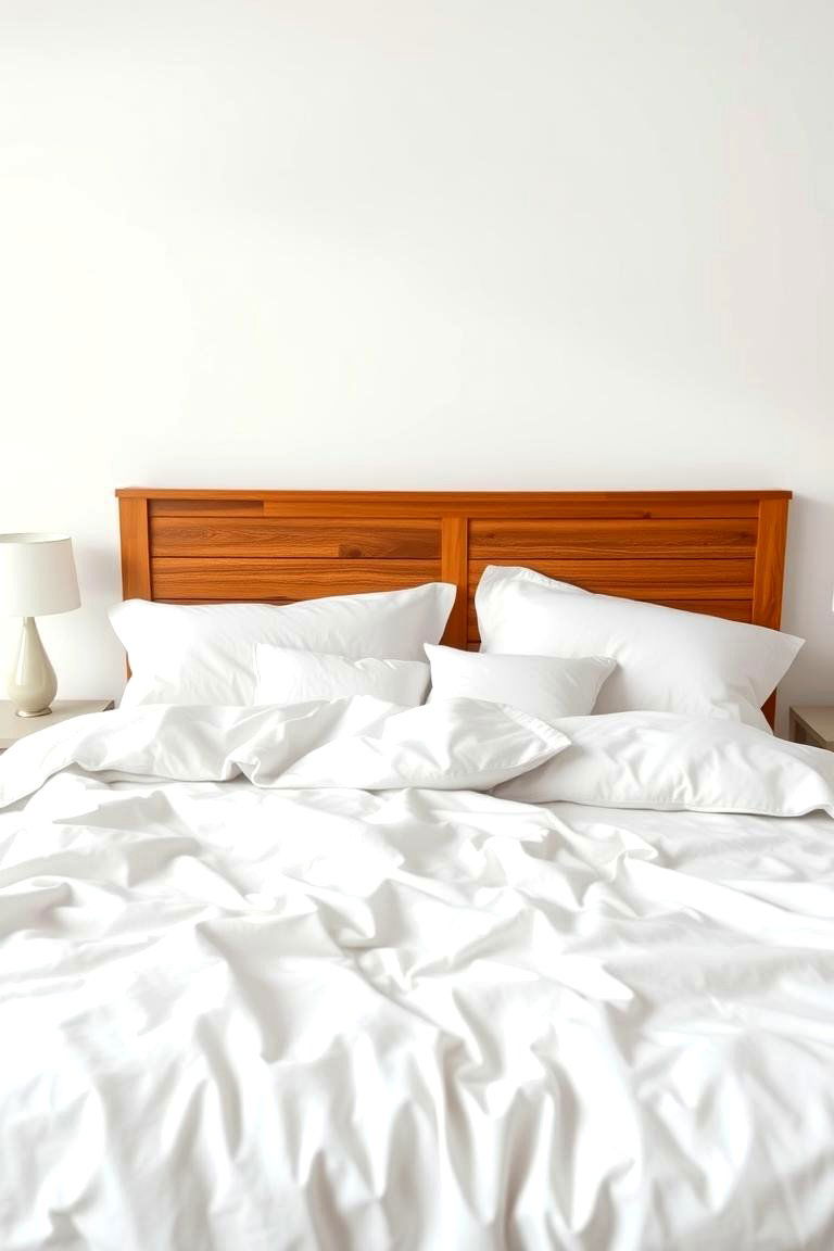 Opt for a Clean Crisp Bedding Set - 25 Clean Girl Room Ideas