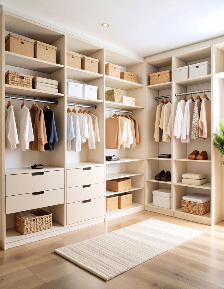Opt for a Minimalist Design Walk in Closet Ideas