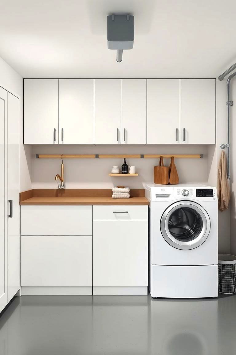 Opt for a Minimalist Laundry Room Design - 25 Garage Laundry Room Ideas