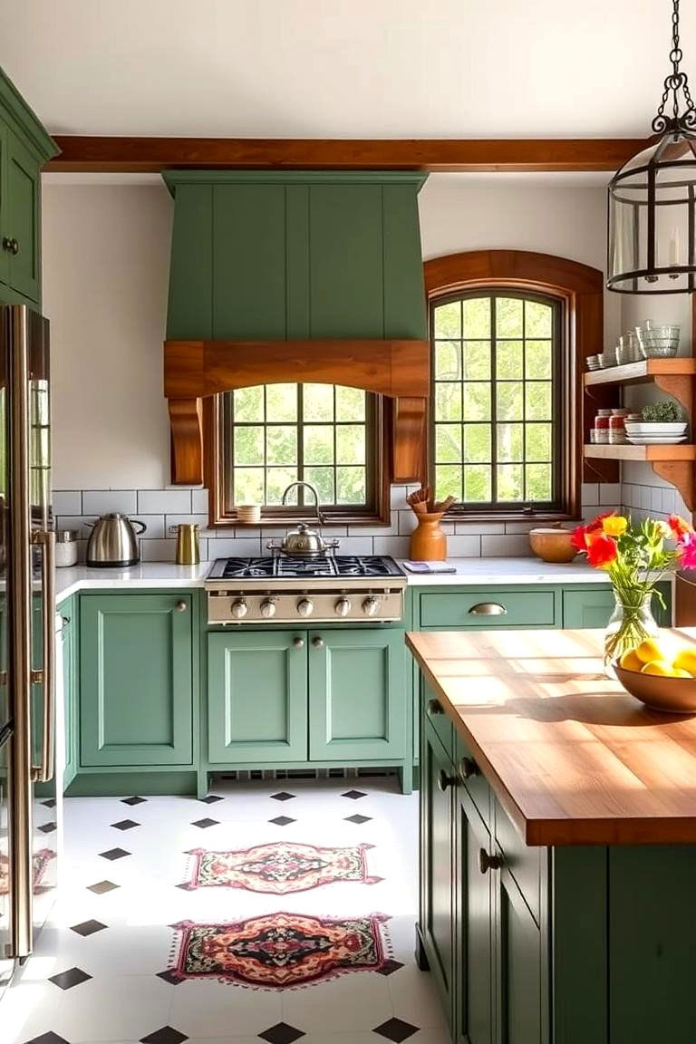 Opt for a Simple Classic Layout - 25 Tudor Kitchen Ideas