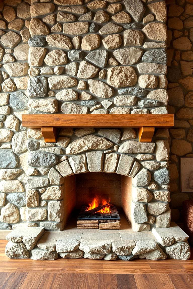 Opt for a Stone Fireplace Surround - 25 Fireplace Decor Ideas