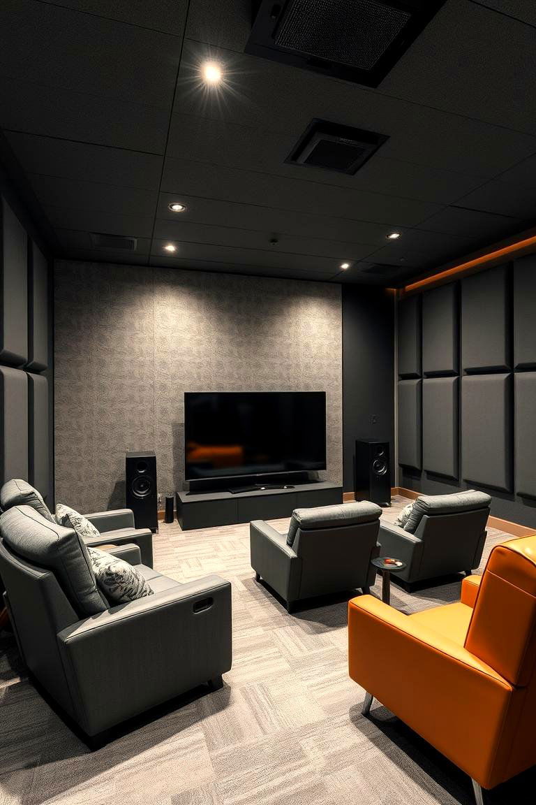 Optimize for Sound with Acoustic Paneling - 25 Media Room Ideas