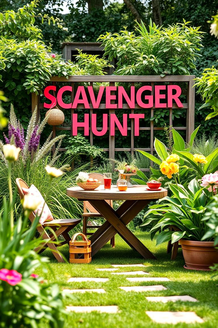 Organize a Garden Party Scavenger Hunt - 25 Garden Party Ideas