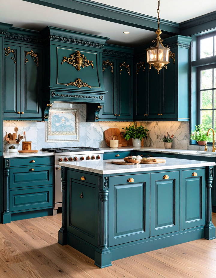Ornate Cabinets for a Regal Touch Victorian Kitchen Ideas