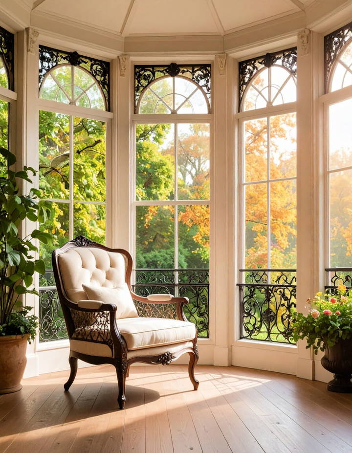 Ornate Cast Iron Window Frames Victorian Sunroom Ideas