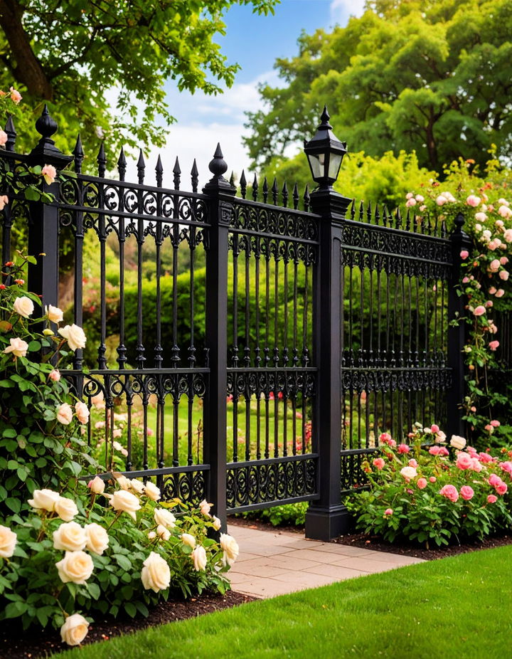 Ornate Iron Fencing for Classic Elegance Victorian Front Garden Ideas