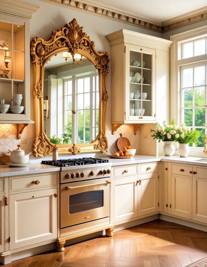 Ornate Mirrors to Open Up the Space Victorian Kitchen Ideas