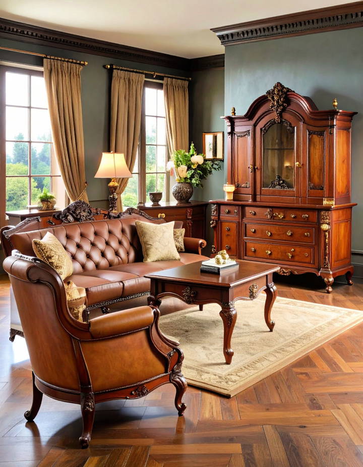 Ornate Wooden Furniture Victorian Interior Design Ideas