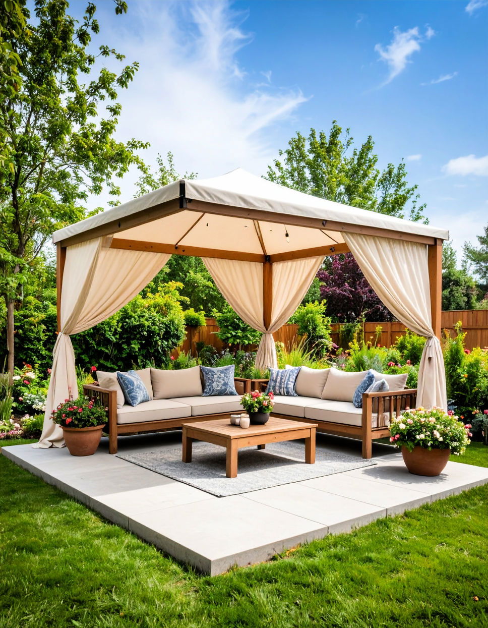 Outdoor Canopy With Fabric