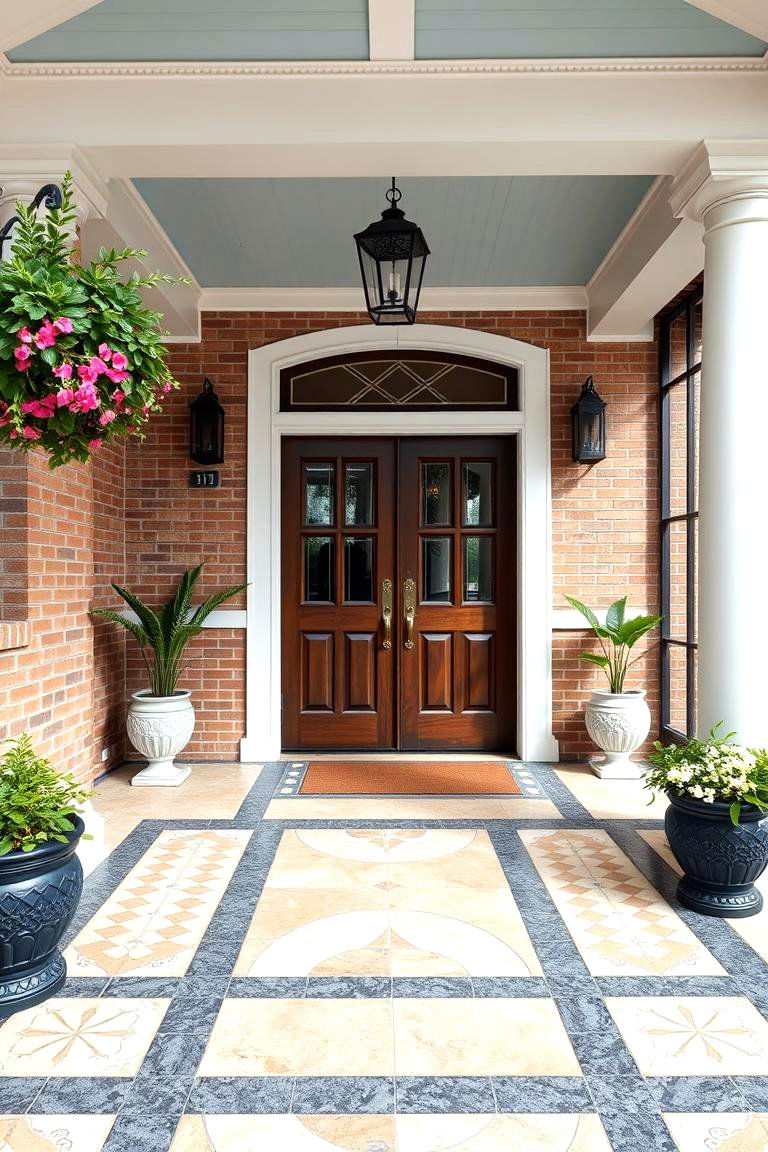 Outdoor Ceramic Tiles for Durability and Variety - 25 Front Porch Tile Ideas