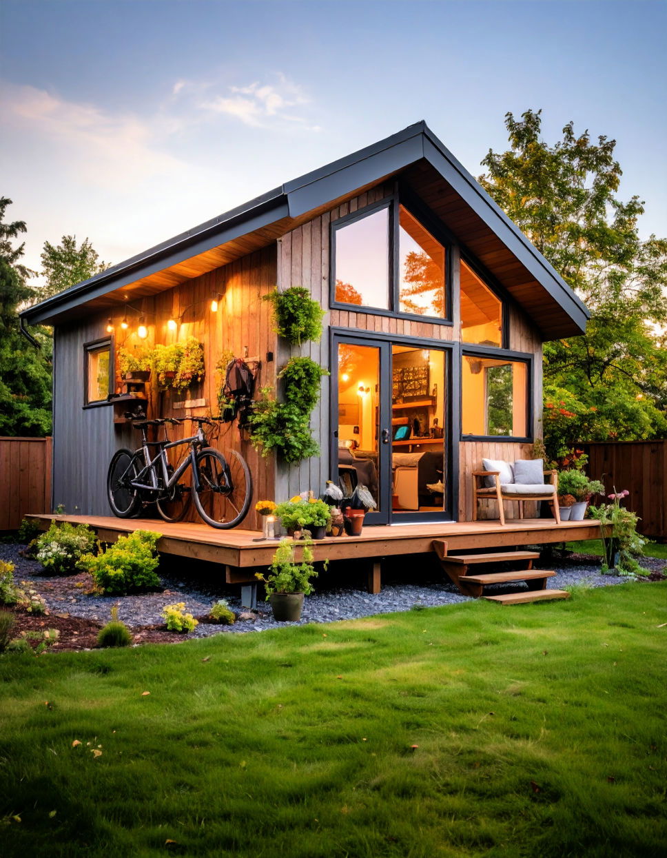 Outdoor Gear Storage Integrated with Exterior Design Tiny House Design Ideas