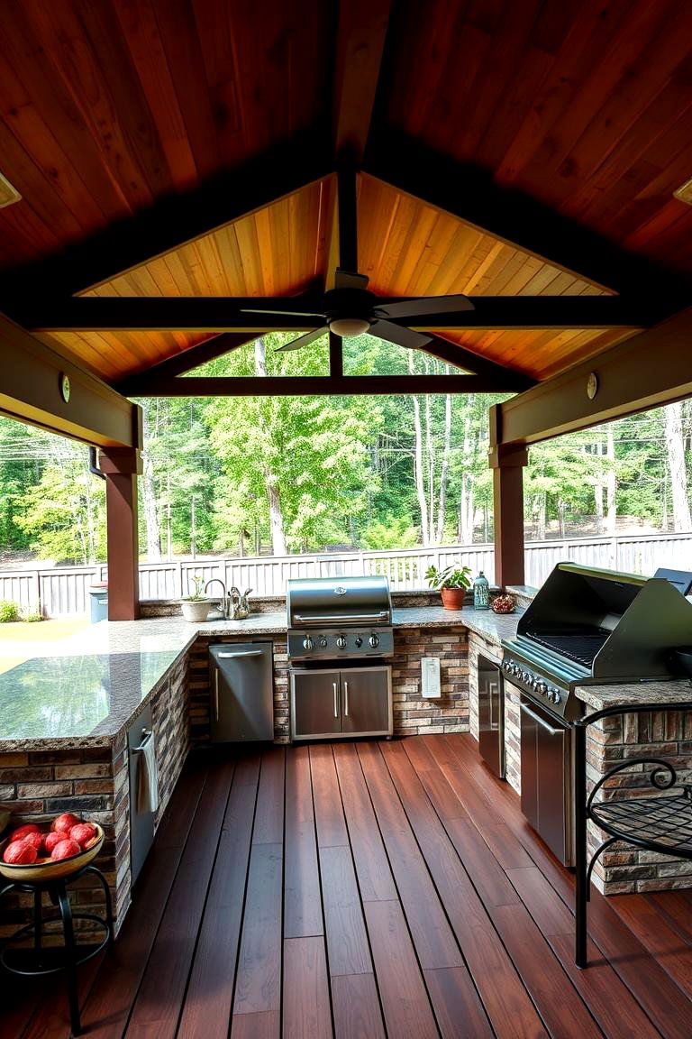 Outdoor Kitchen for Culinary Enthusiasts - 25 Covered Deck Ideas