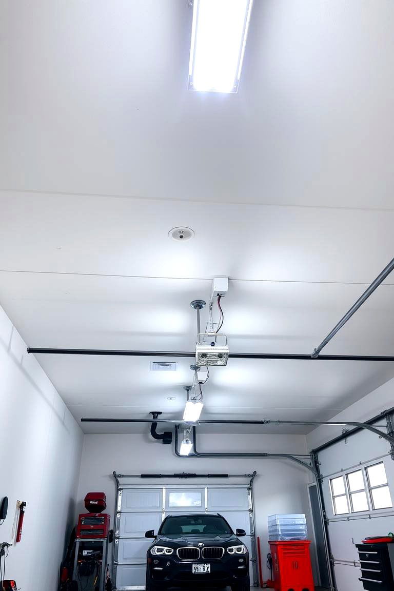 Overhead Garage Lights for Maximum Illumination - 25 Garage Lighting Ideas