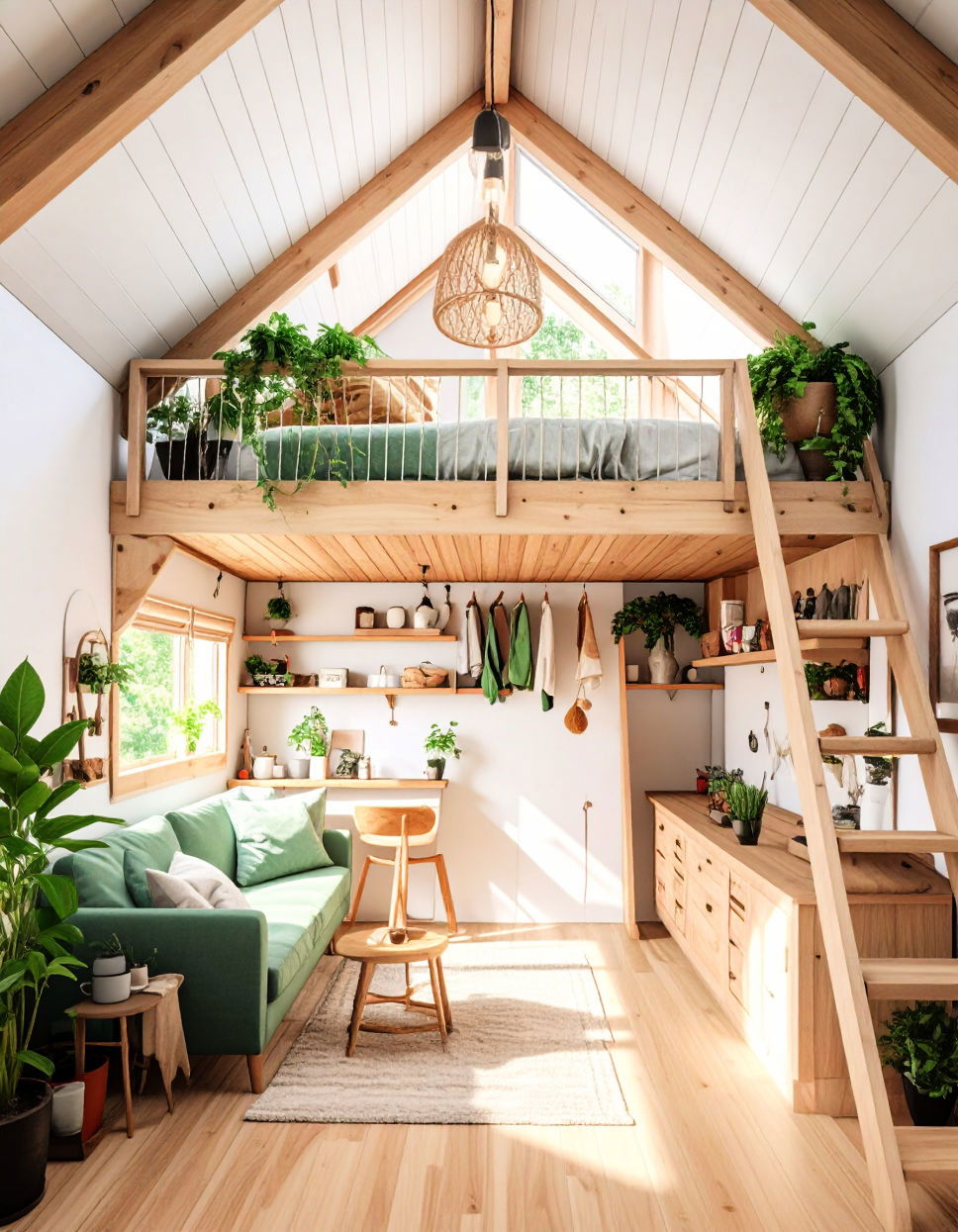 Overhead Loft Storage Solutions Tiny House Storage Ideas