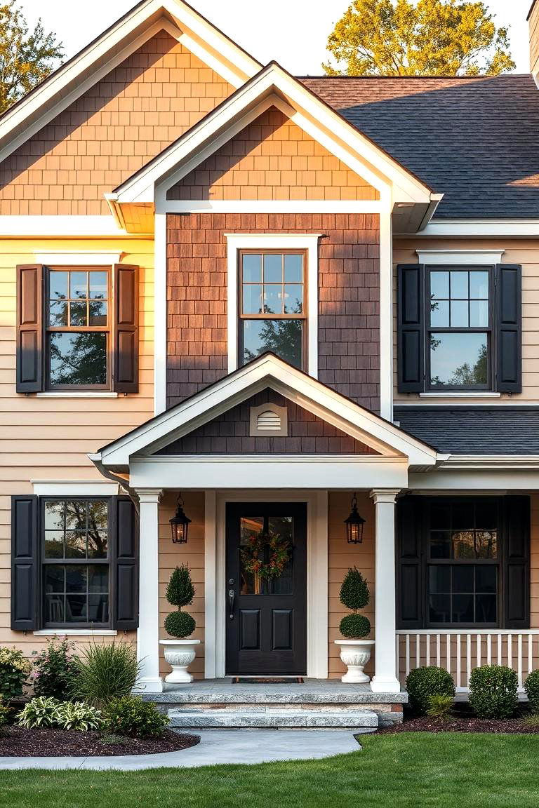 Overlay Two Tone Siding Design - 25 Two-tone Siding Designs