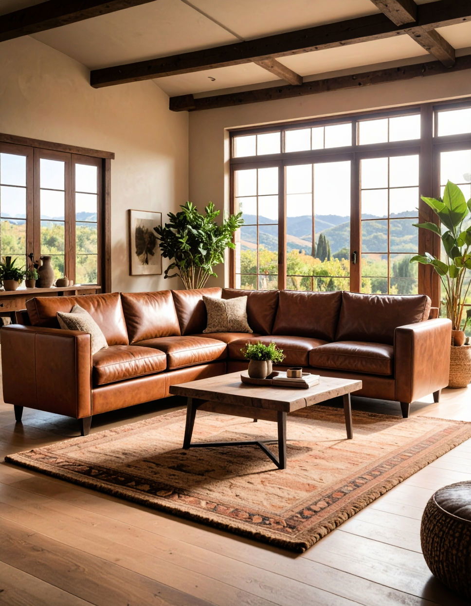 Oversized Leather Sofas Tuscan Living Room Ideas
