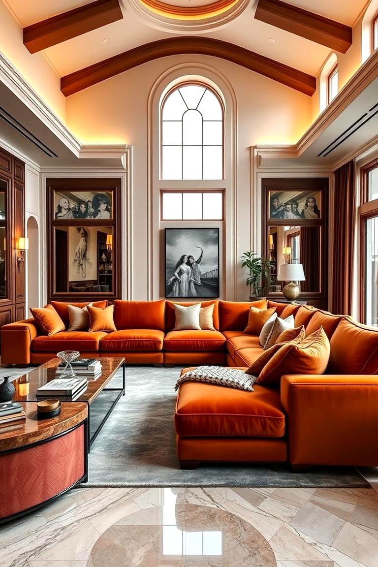 Oversized Sectional for Ample Seating - 25 Mansion Living Room Ideas