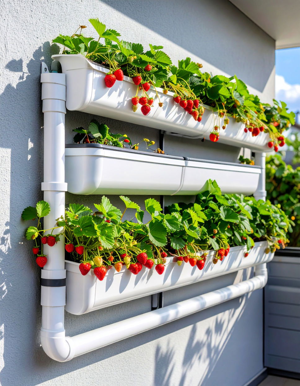 PVC Gutter Garden for Maximized Space