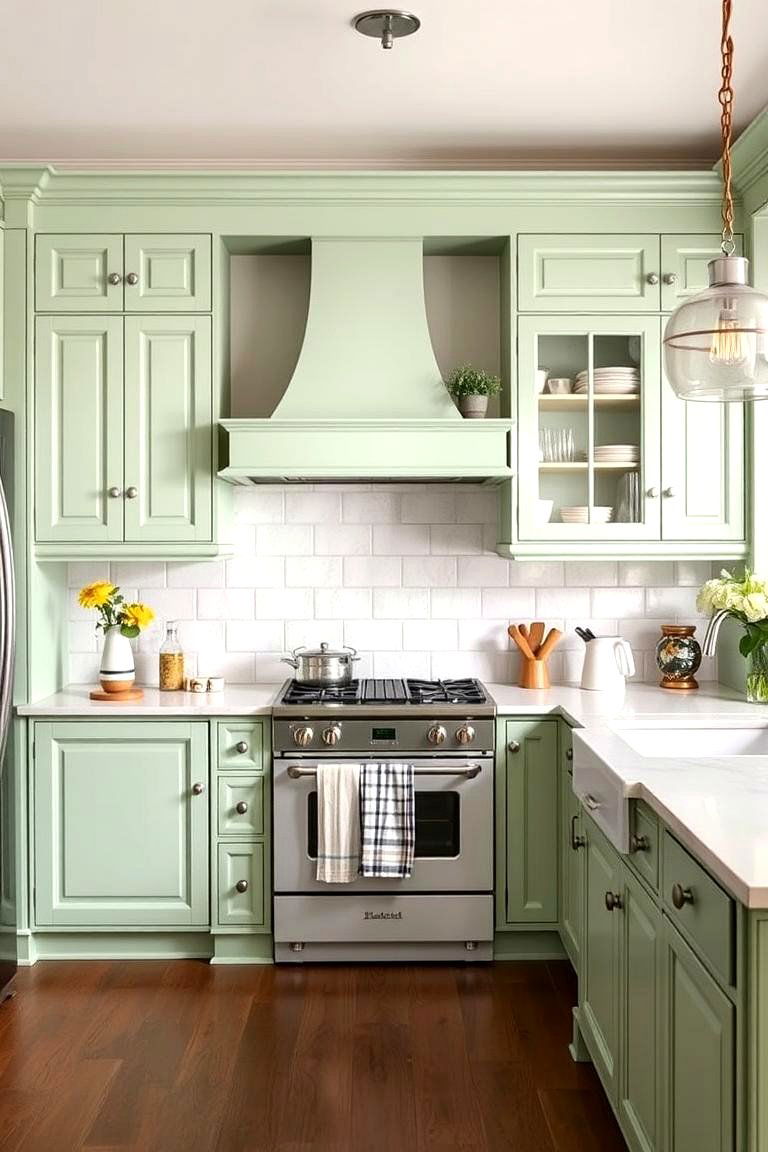 Painted Cabinetry for a Pop of Color - 25 Victorian Kitchen Ideas