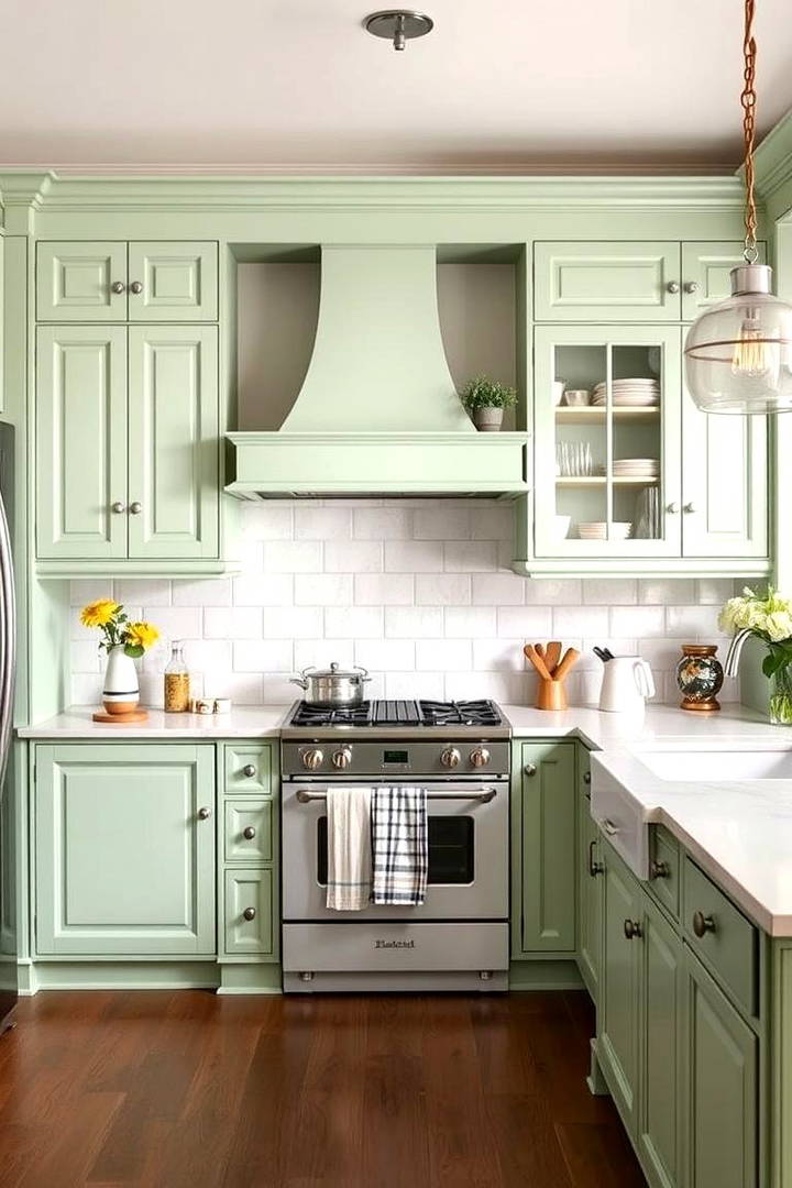 Painted Cabinetry for a Pop of Color - 25 Victorian Kitchen Ideas