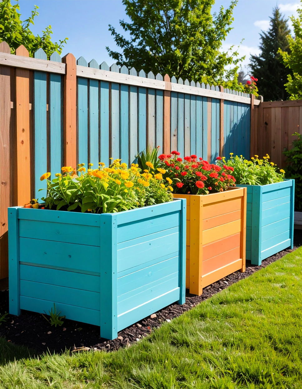 Painted Raised Beds to Add Color and Personality