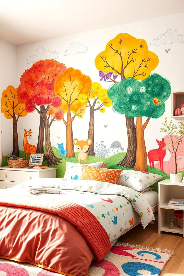 Painted Wall Murals - 25 Feature Wall Ideas