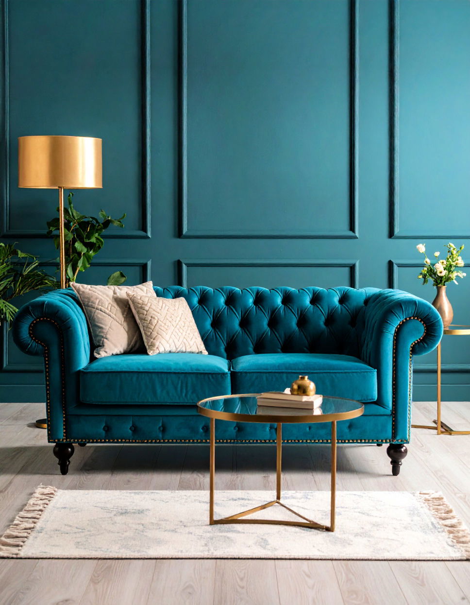 Pairing Turquoise with White for a Clean Look Turquoise Living Room Ideas